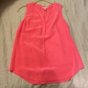 Lilly Pulitzer silk blouse in flamingo pink. Xs
